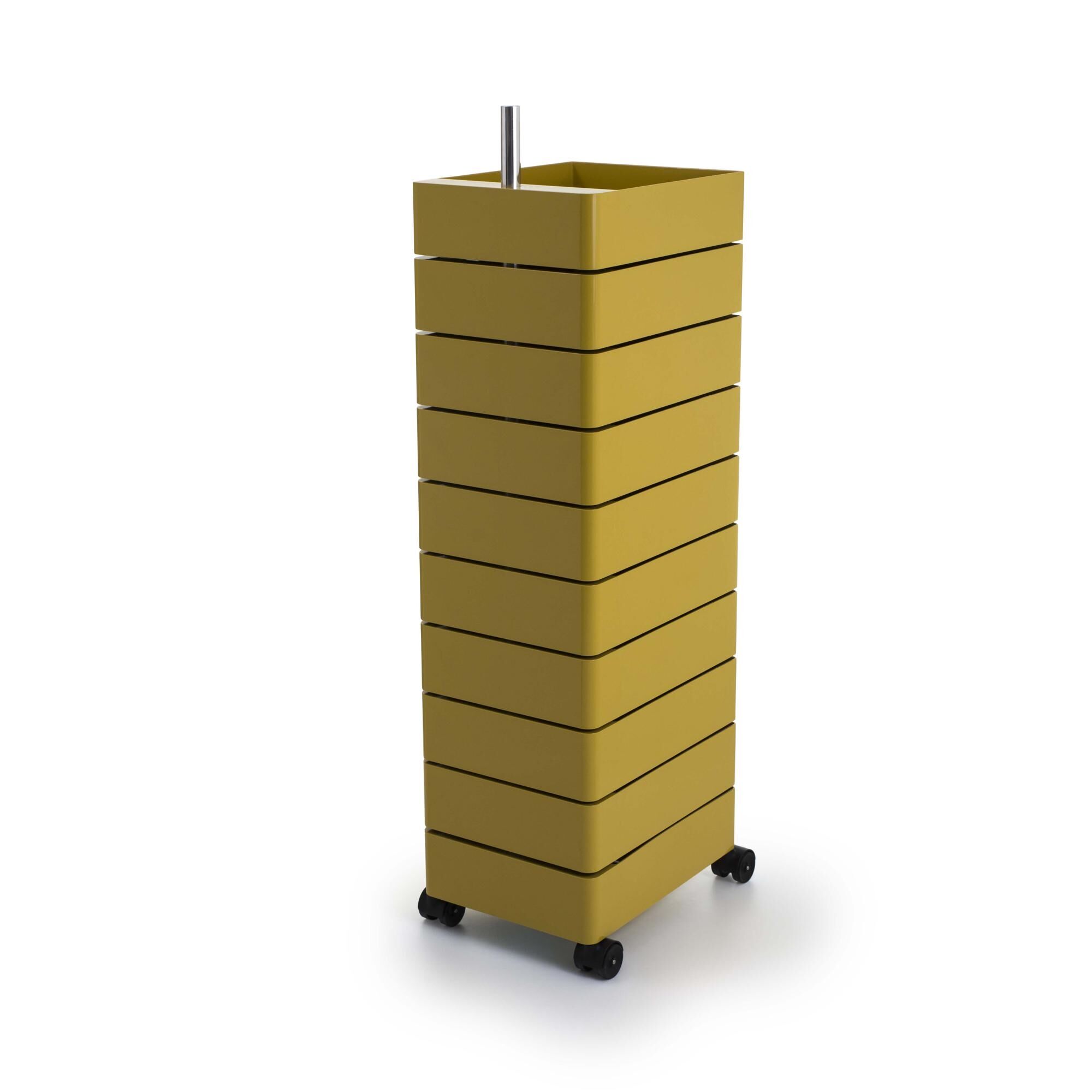 360 Container 10 Rullevogn Gul