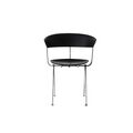 Galvanised / Black leather