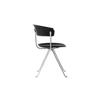Officina Dining Galvanized/ Black Leather