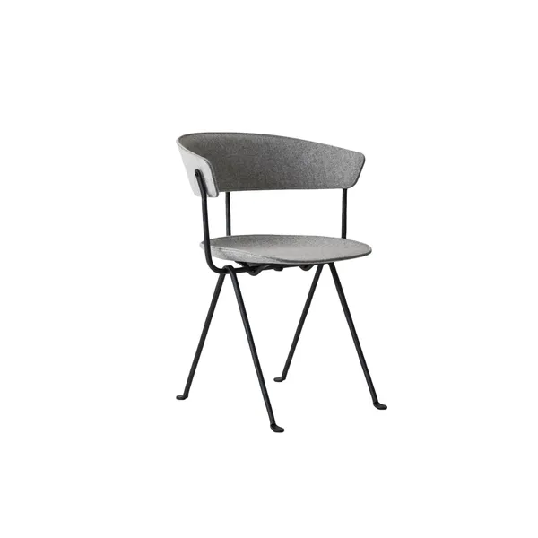 Officina Dining Chair Anthrazit/Quadrat Divina Hellgrau