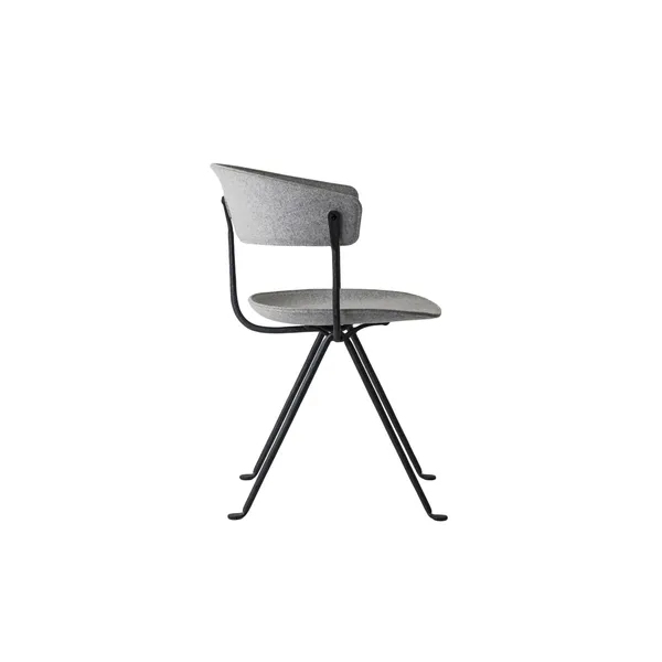 Officina Dining Chair Anthrazit/Quadrat Divina Hellgrau