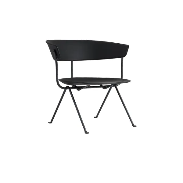 Officina Sessel Anthrazit/ Schwarz Leder