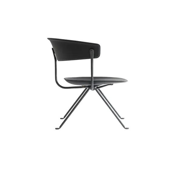 Officina Sessel Anthrazit/ Schwarz Leder