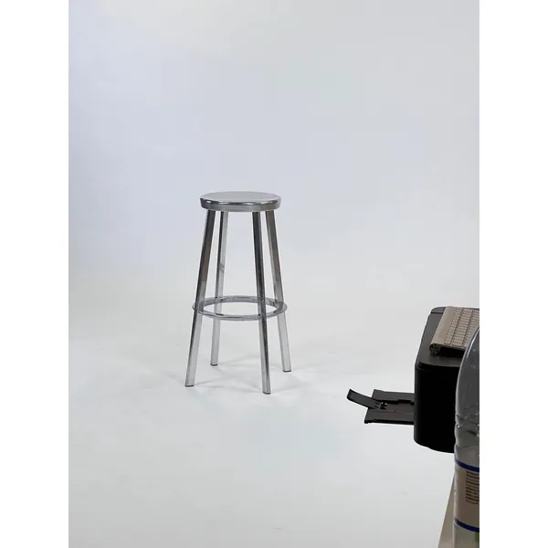 Deja-Vu Bar Stool High H76 Polished Aluminum