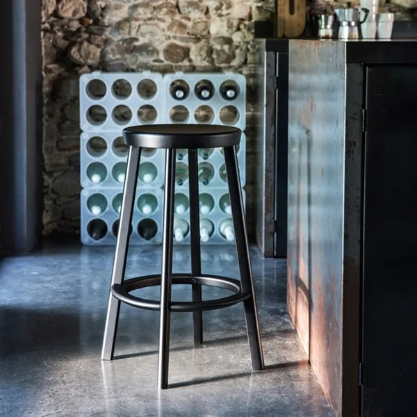 Deja-Vu Bar Stool High H76 Polished Aluminum