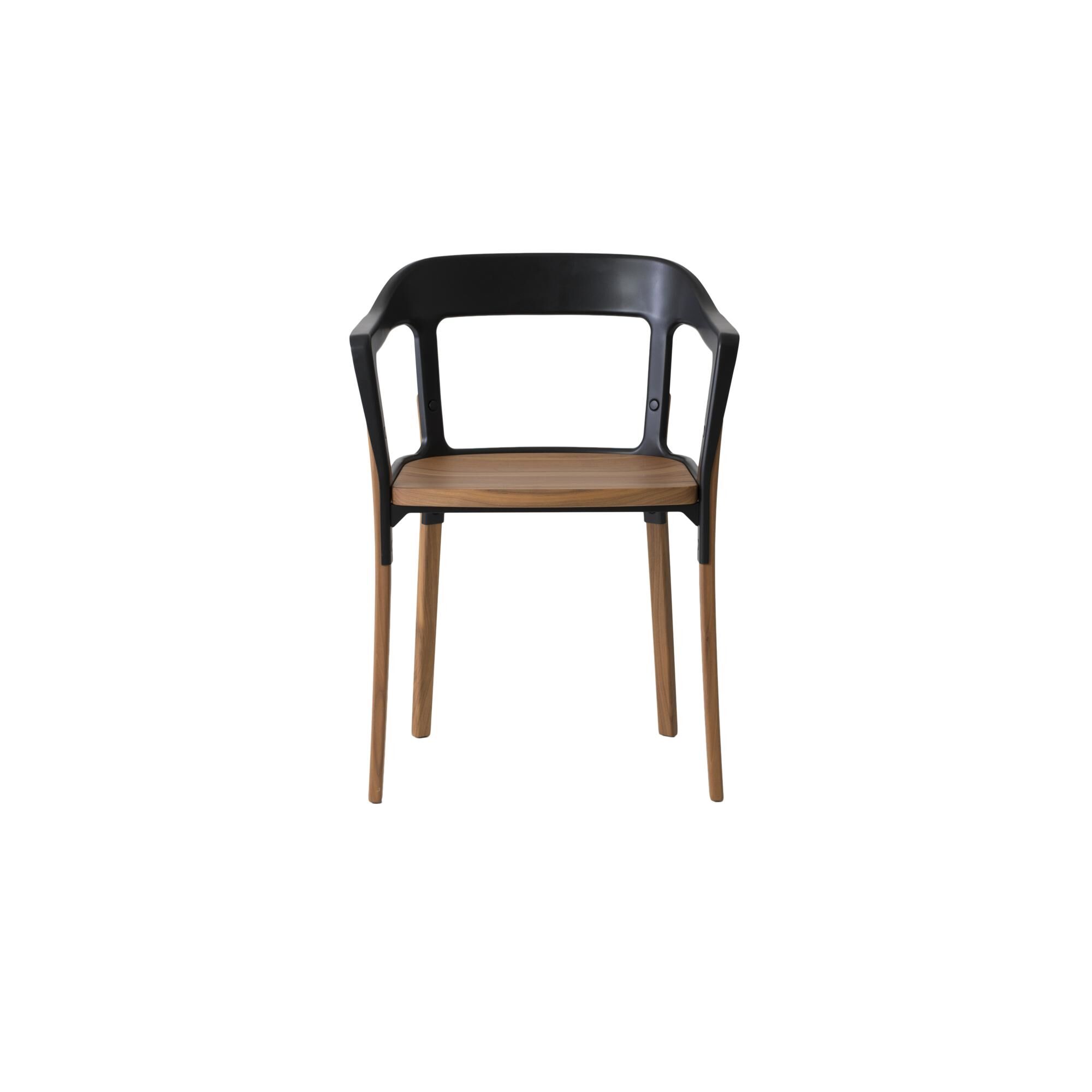 Steelwood Dining Chair Walnut/ Black | AndLight