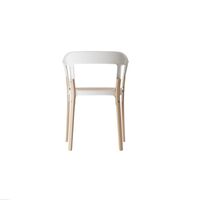 Steelwood Eettafelstoel Naturel/ Wit