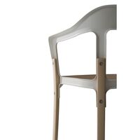 Steelwood Eettafelstoel Naturel/ Wit