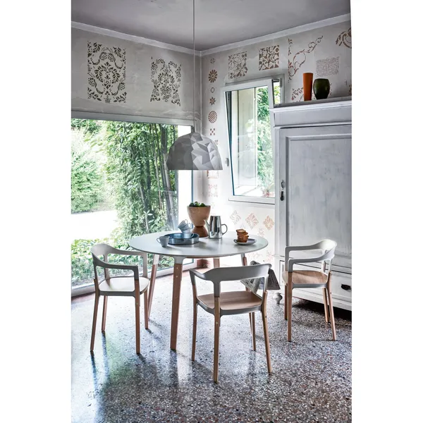 Steelwood Dining Chair Natural/ White