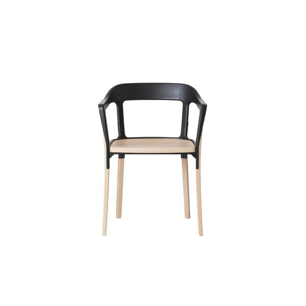 Steelwood Dining Chair Natural/ Black