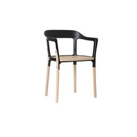 Steelwood Dining Chair Natural/ Black