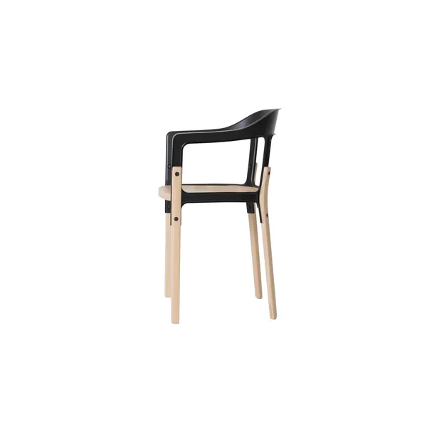 Steelwood Dining Chair Natural/ Black