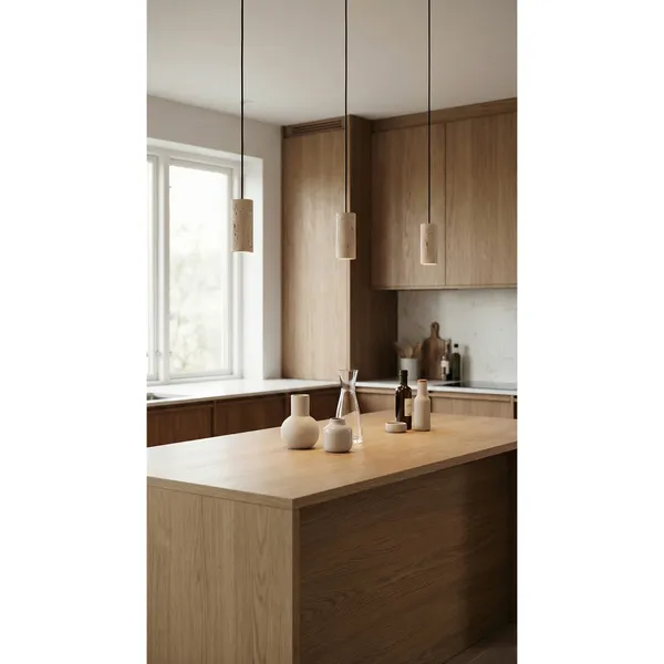 Core Pendant Cream Travertine
