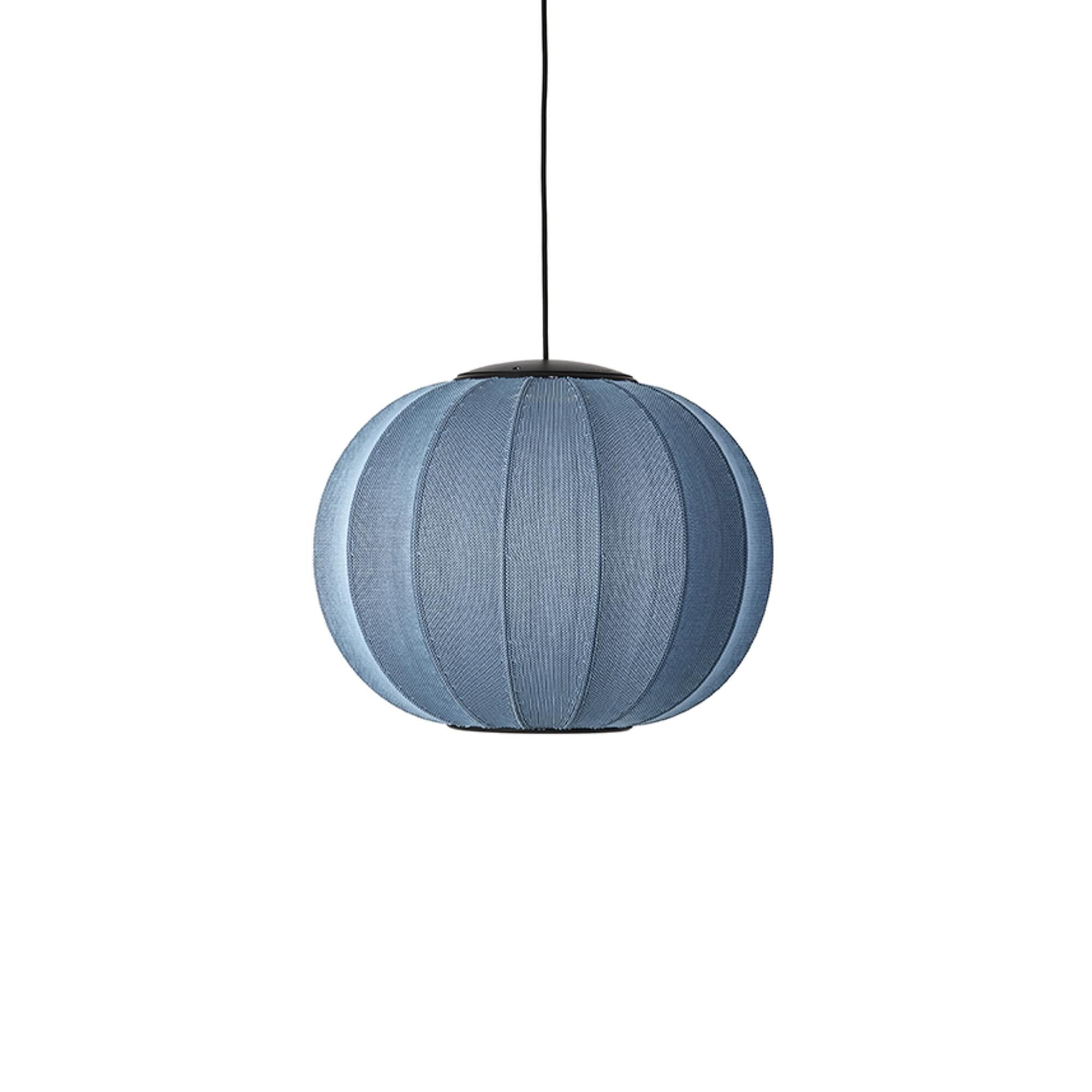 Knit-Wit Round Pendel 45 Blue Stone LED