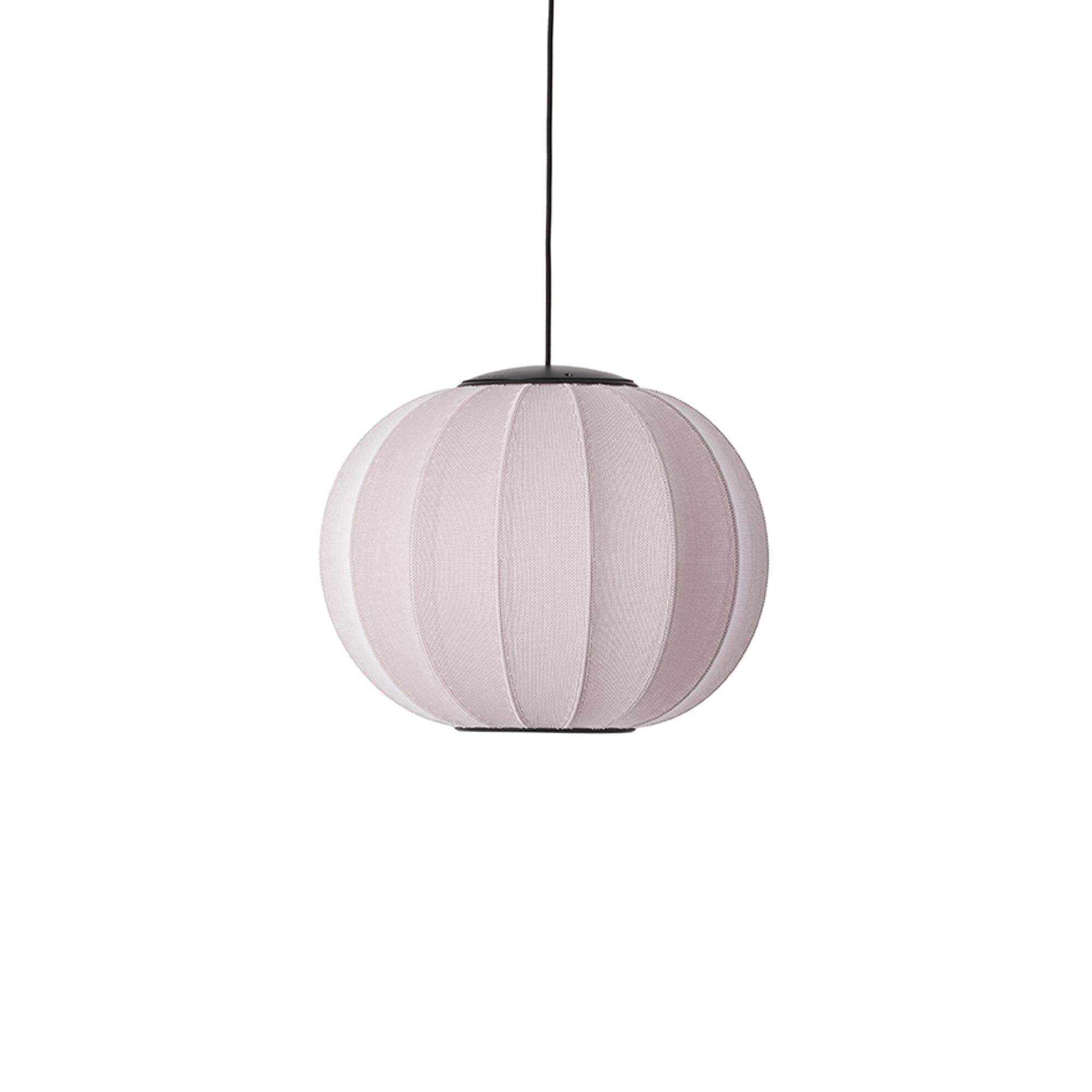 Suspension Rond Tricoté à La Ø45 LED Rose Clair