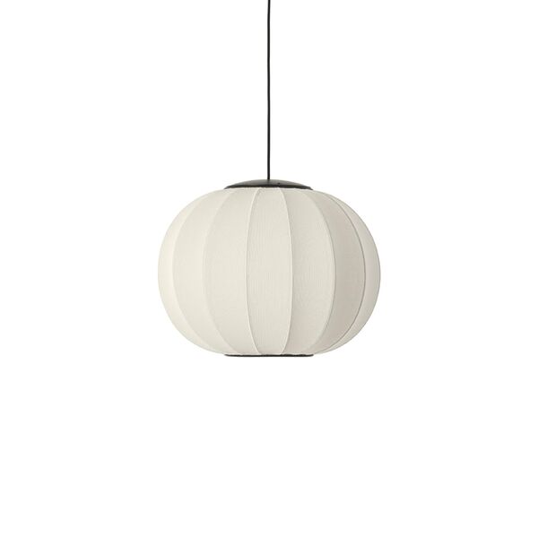 Lampa Wisząca Okrągły z Dzianiny Ø45 , Perłowobiały, LED