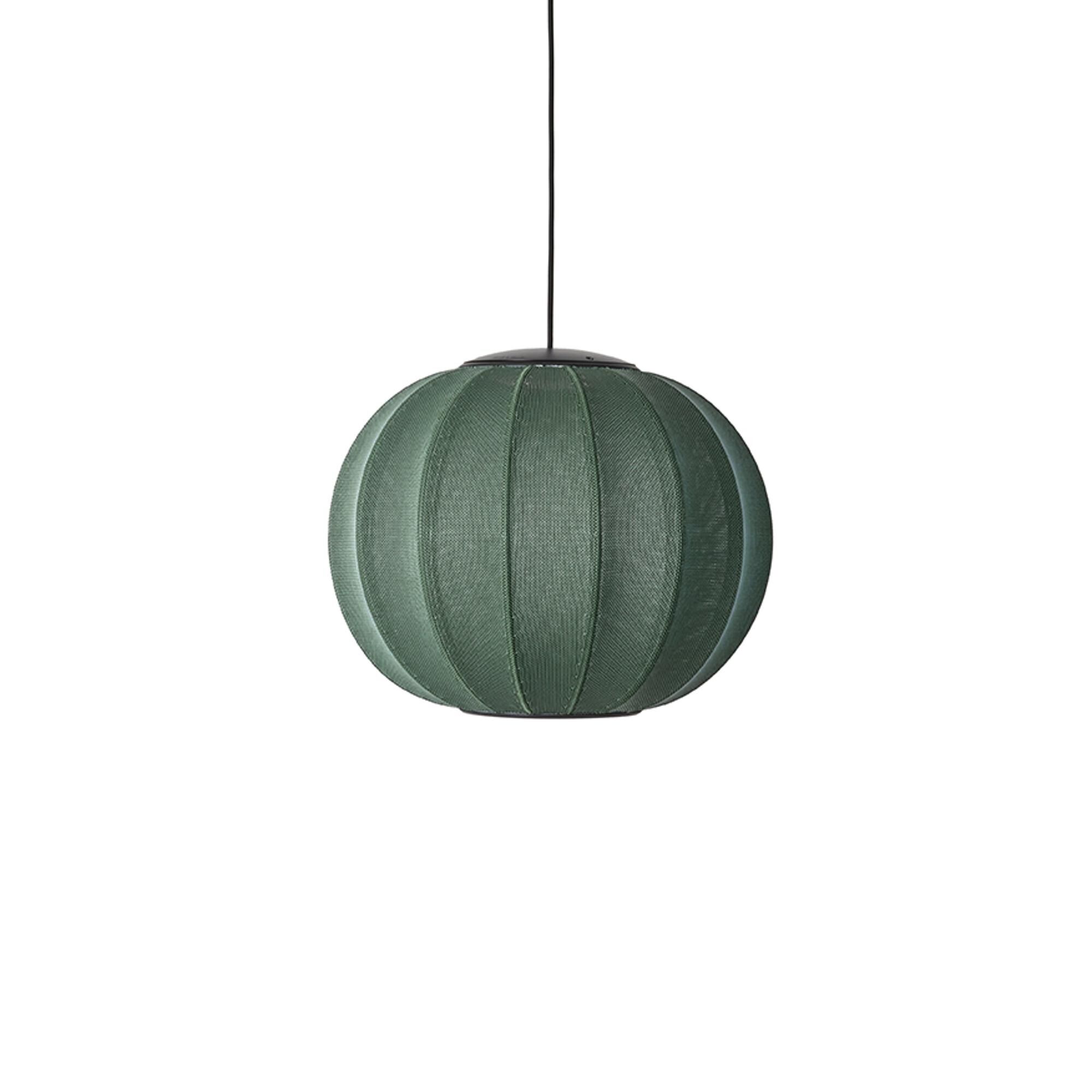 Knit-Wit Round Pendel 45 Tweed Green LED