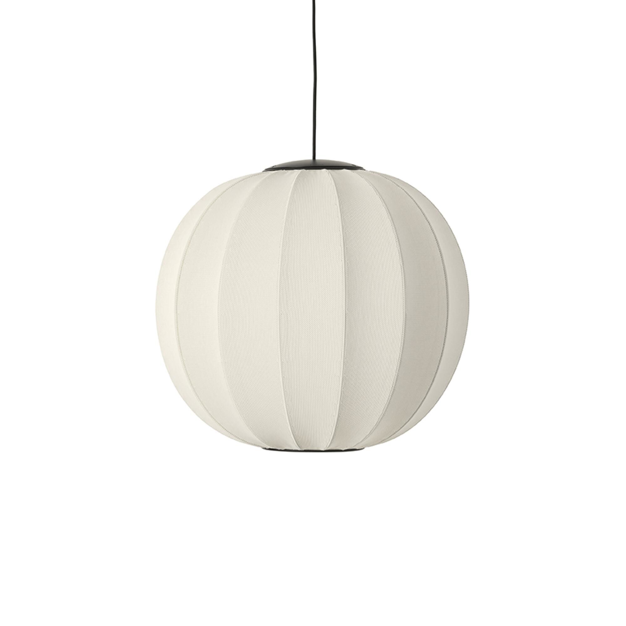 Suspension Rond Tricoté à La Ø60 LED Blanc Perle