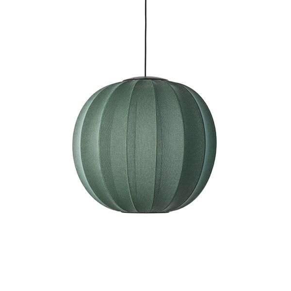 Knit-Wit Rund Taklampa Ø60 Tweed Grön LED