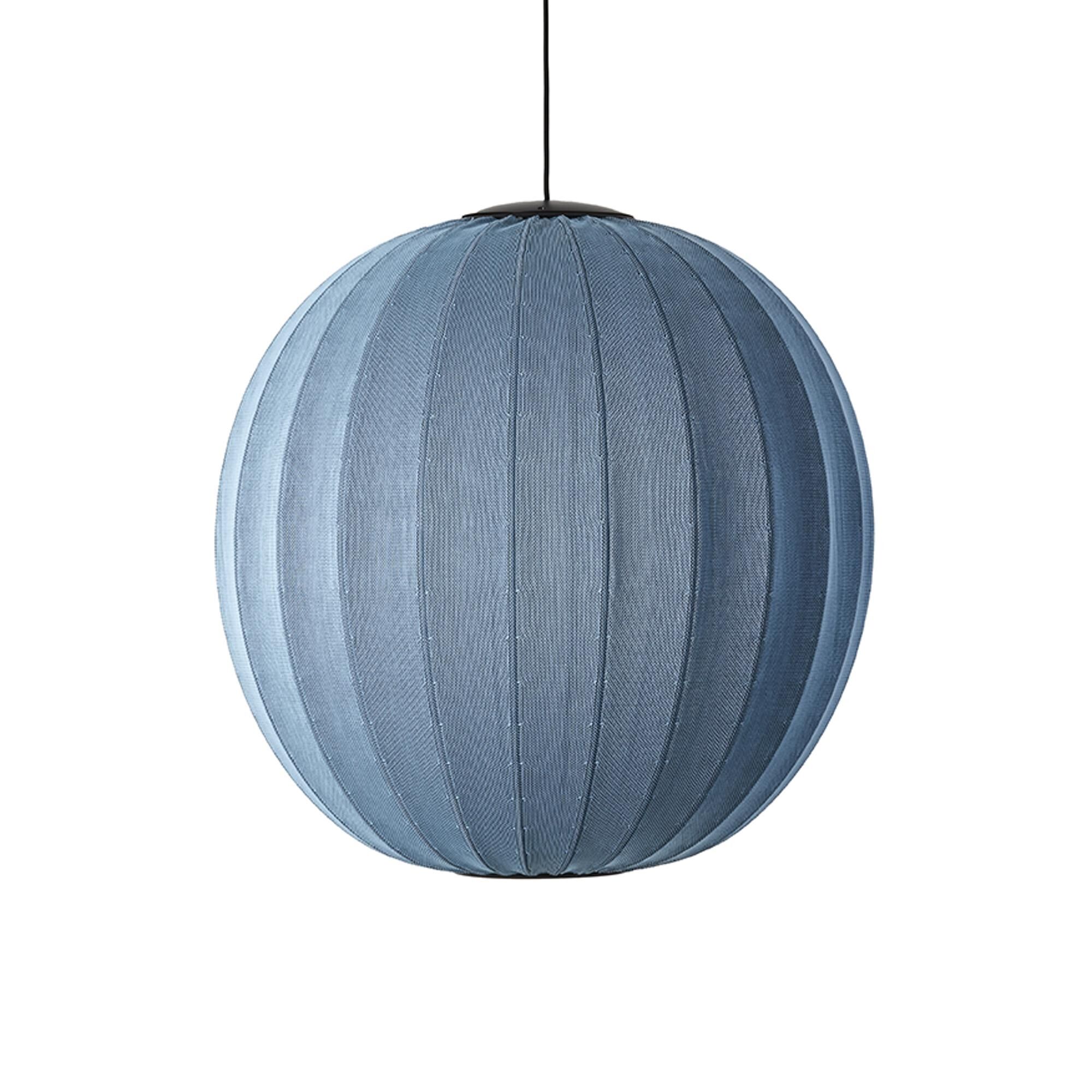 Knit-Wit Rund Taklampe É75 Blå Stein LED