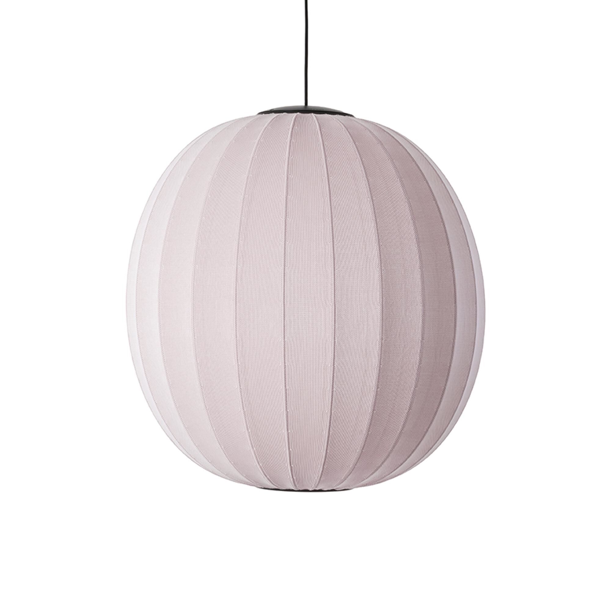Suspension Rond Tricoté à La Ø75 LED Rose Clair