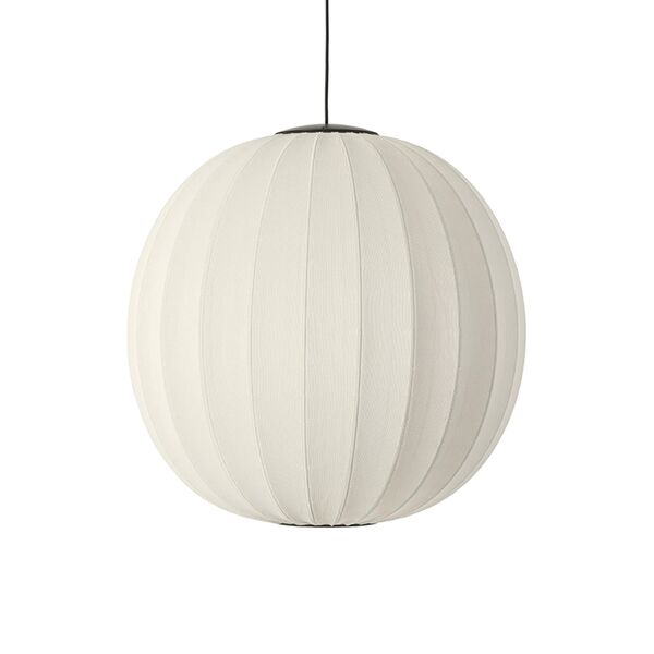 Runde Pendelleuchte Knit-Wit Ø75 Perlweiß LED