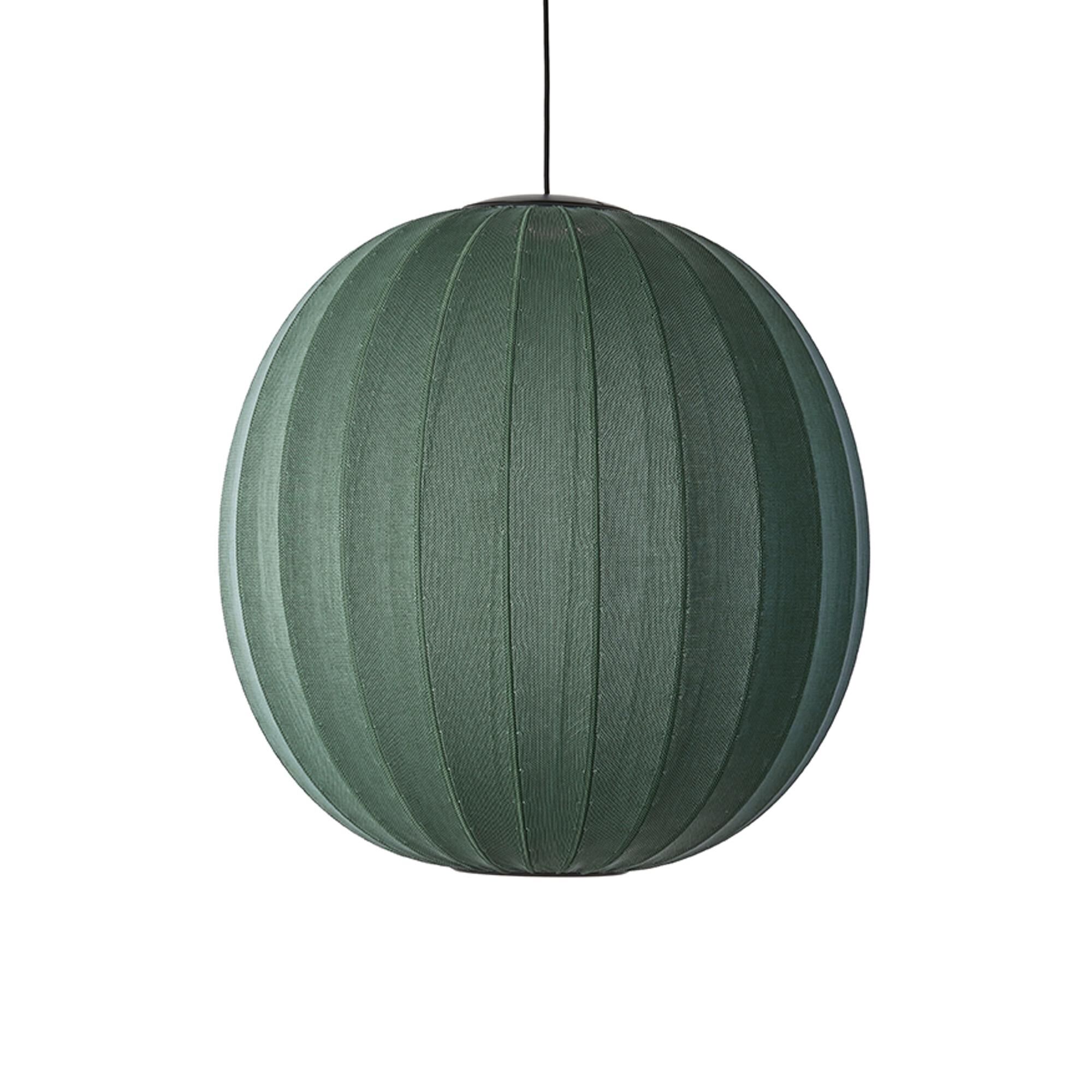 Knit-Wit Rund Taklampe É75 Tweed Grønn LED