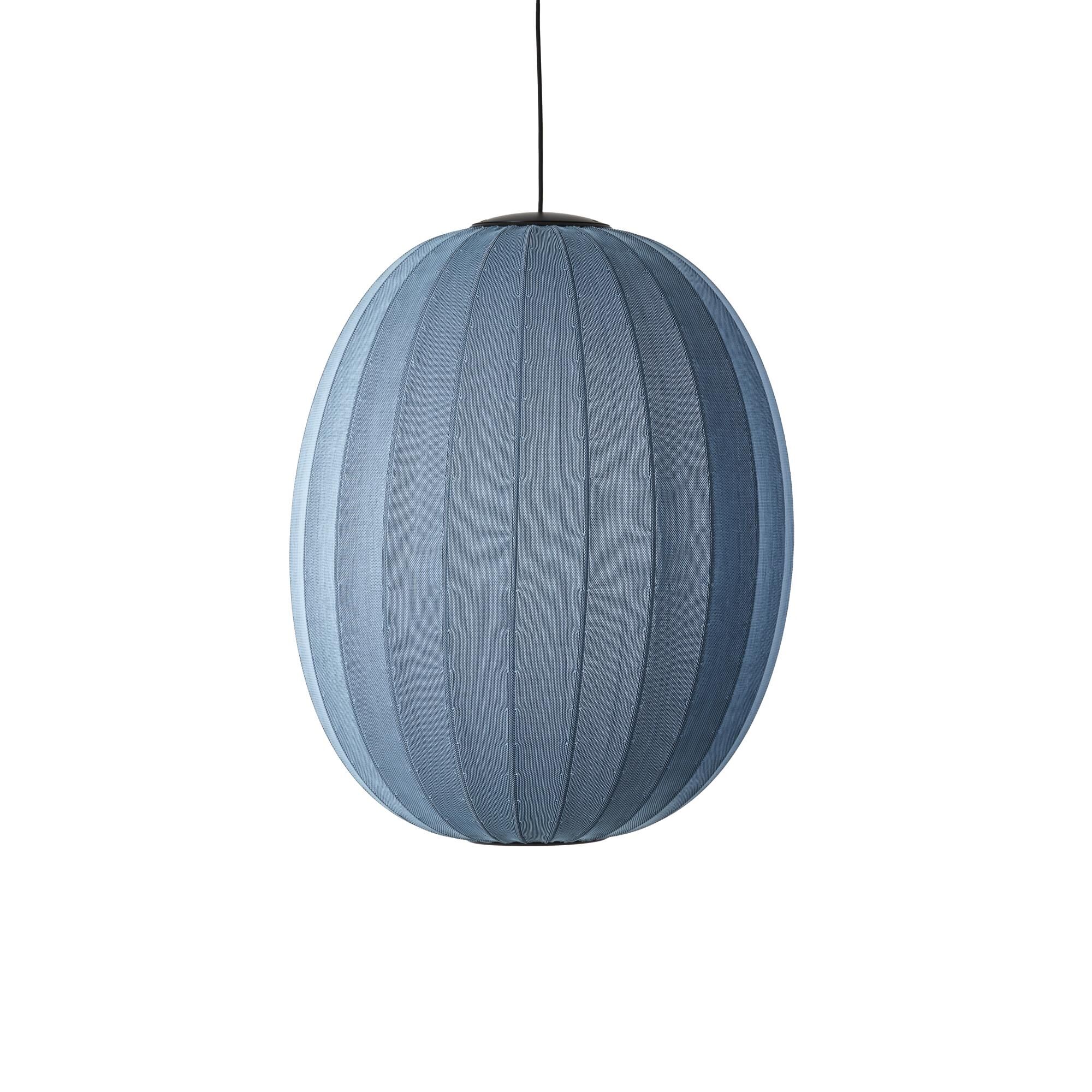 Knit-Wit H&ouml;g/Oval Taklampa &Oslash;65 Bl&aring; Sten LED