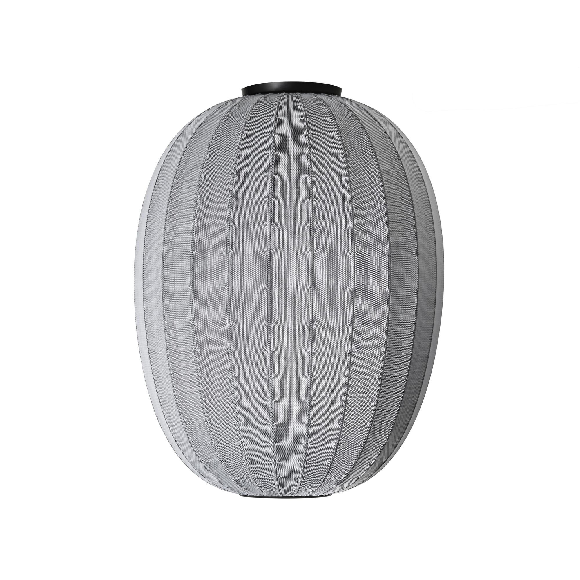 Knit-Wit H&ouml;g/Oval Taklampa &Oslash;65 Silver
