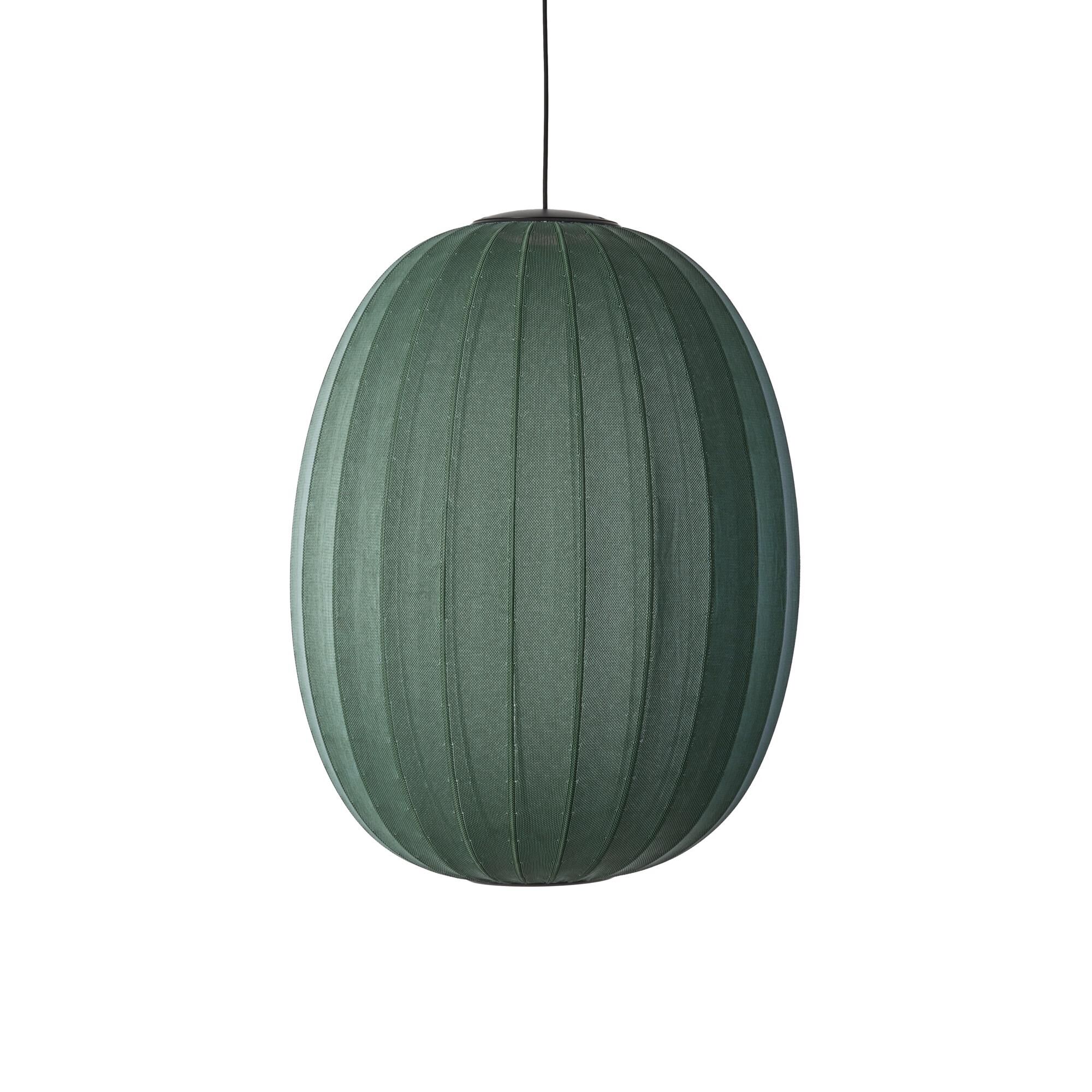 Knit-Wit H&ouml;g/Oval Taklampa &Oslash;65 Tweed Gr&ouml;n LED