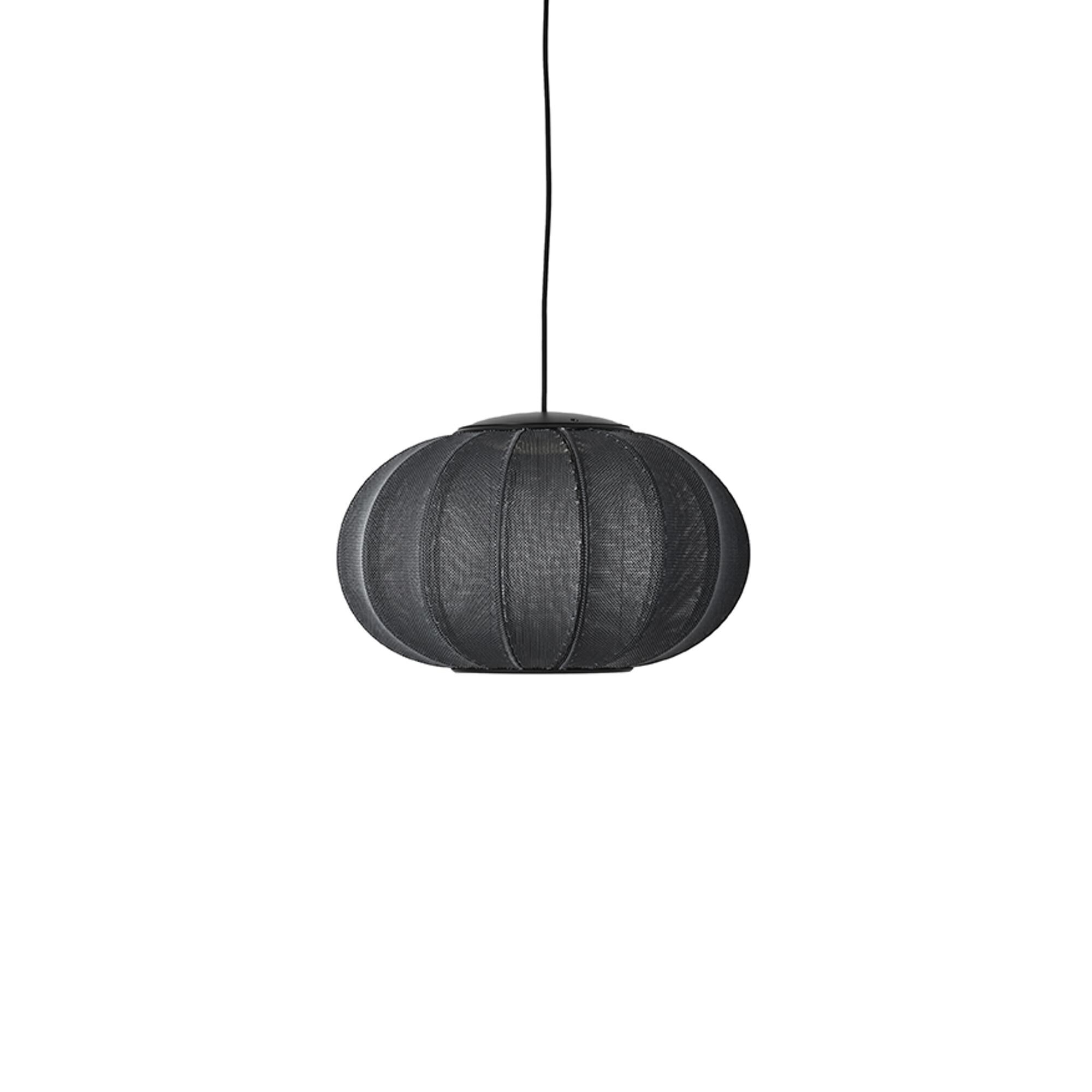 Knit-Wit Oval Taklampe É45 Sort LED
