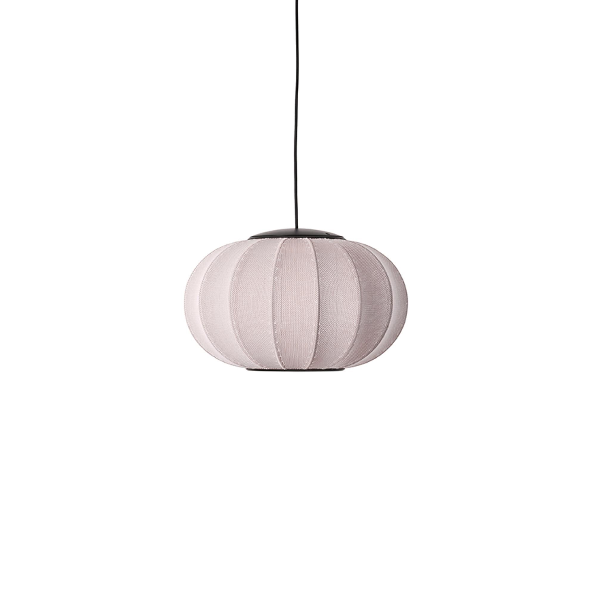 Suspension Ovale Tricoté à La Ø45 LED Rose Clair