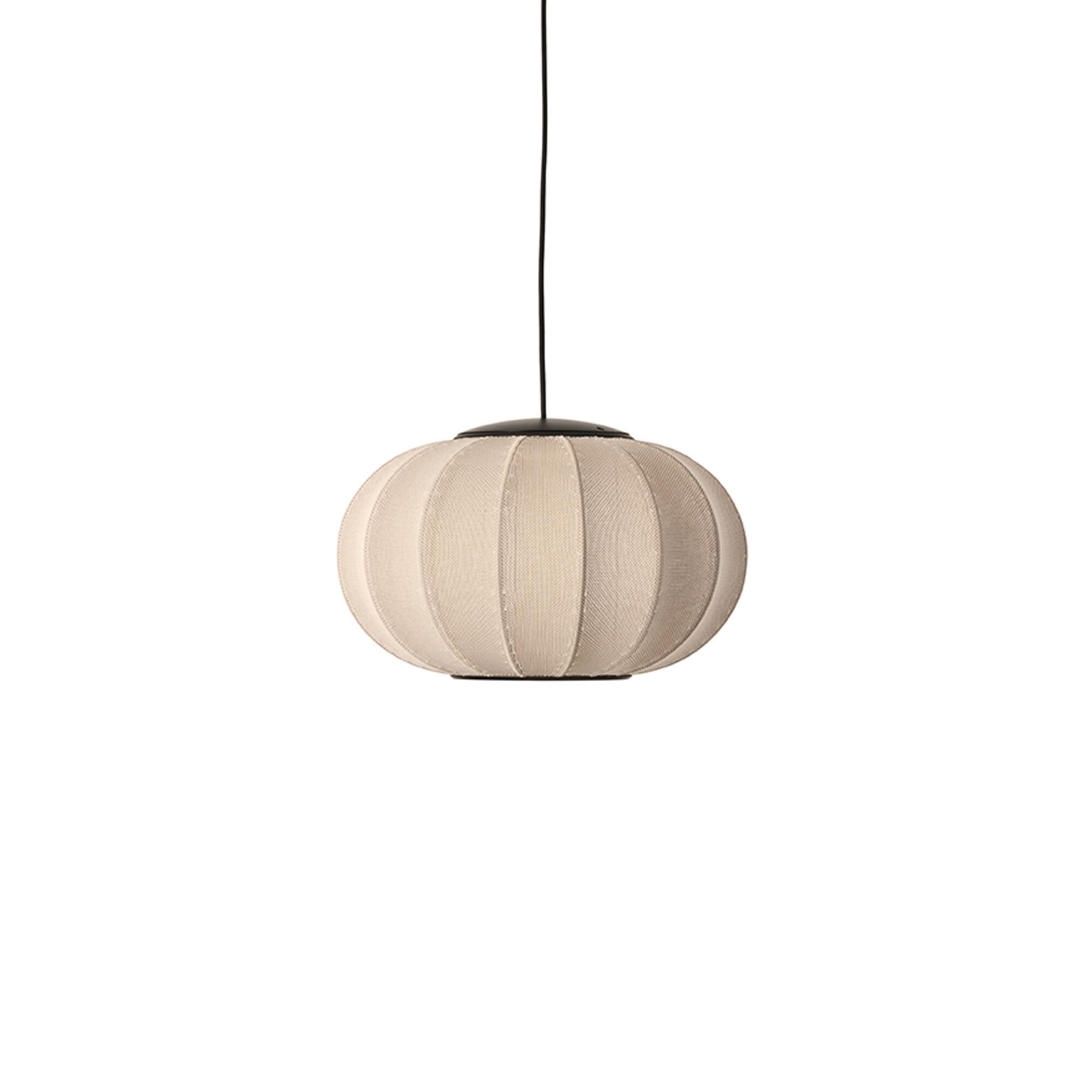 Suspension Ovale Knit-Wit Ø45 en Grès LED,