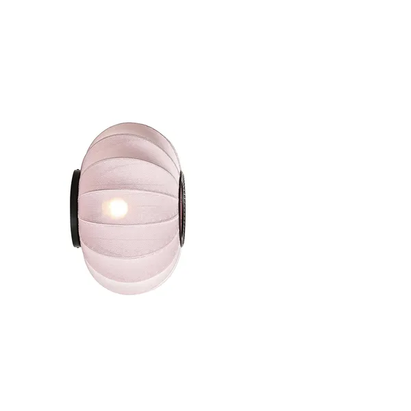 , Ovale Wandlampe Knit-Wit, Ø 45 cm , Hellrosa
