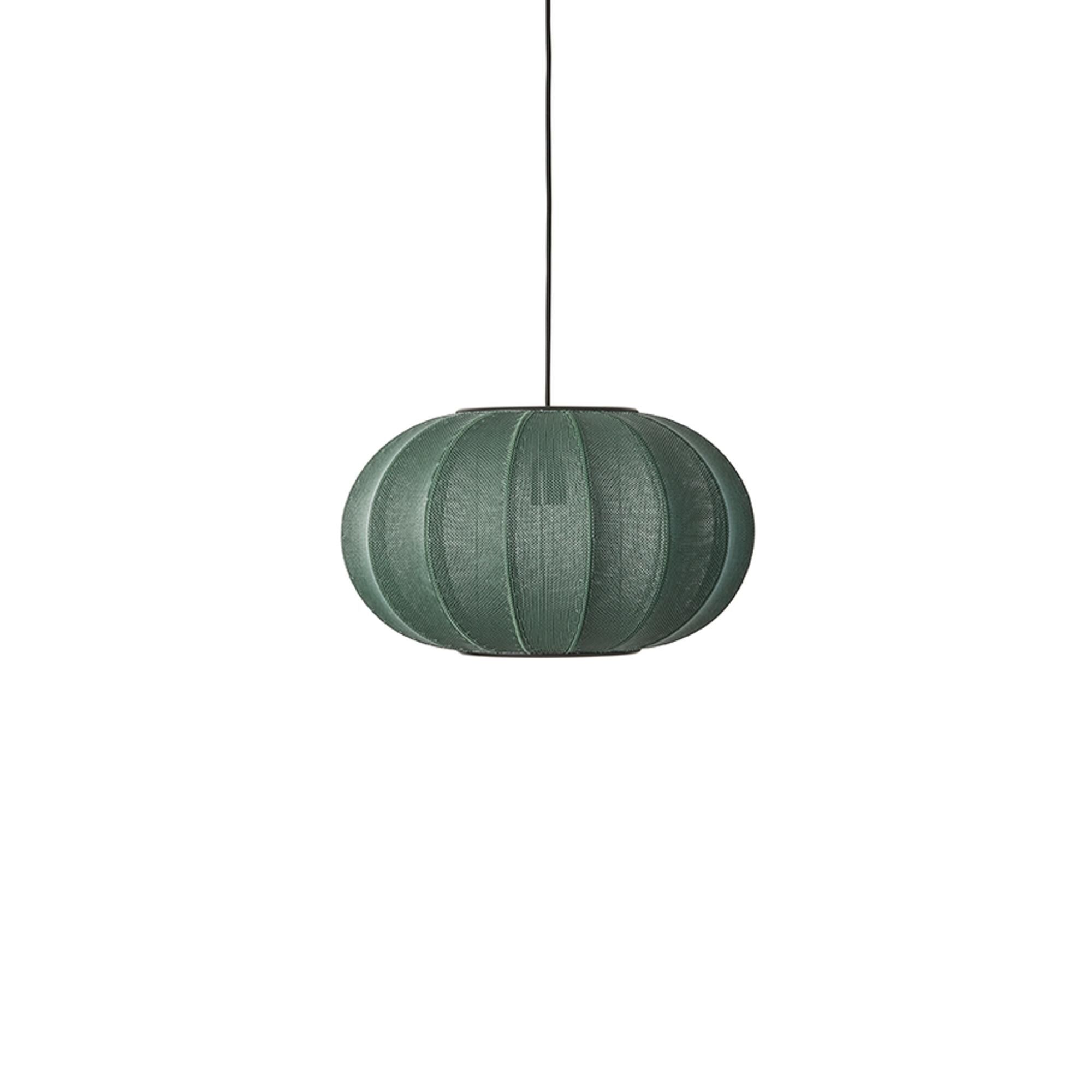 Suspension Ovale Knit-Wit Ø45 en Tweed Vert,