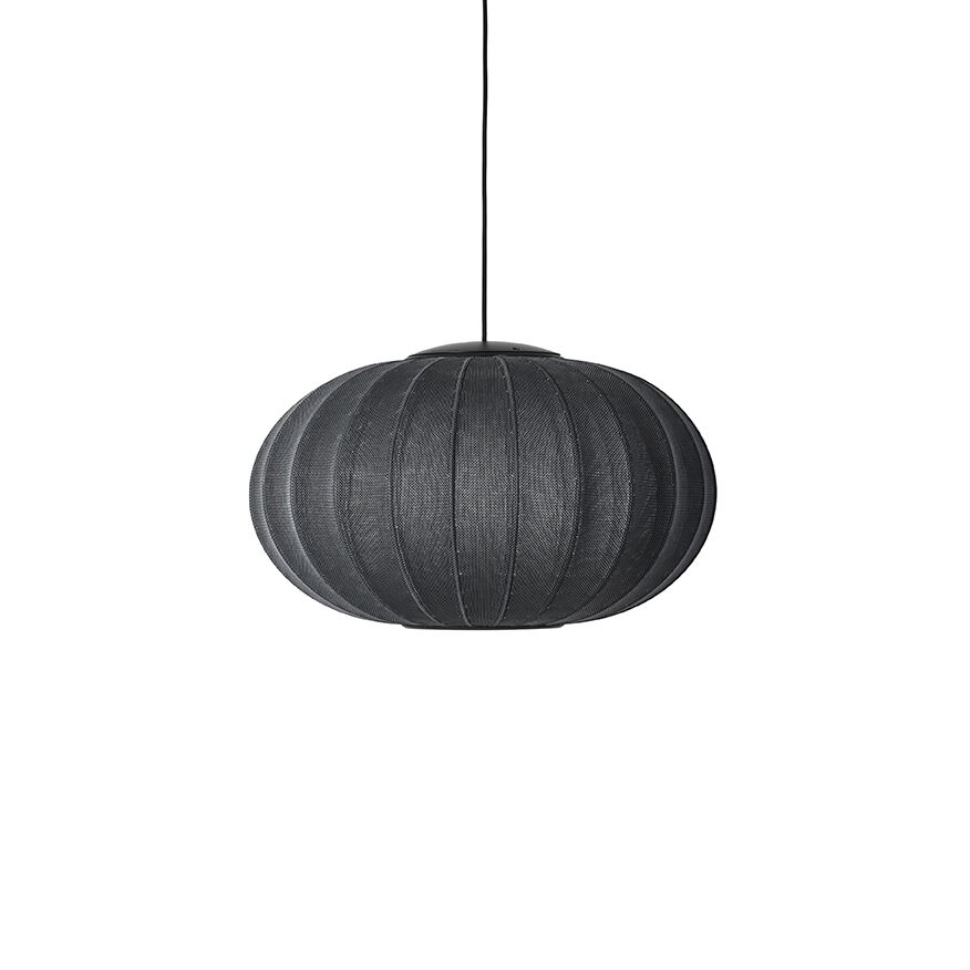 Knit-Wit Oval Taklampe É57 Sort LED