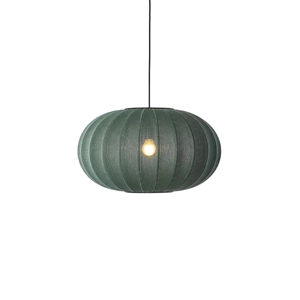 Knit-Wit Oval Pendant Ø57 Pendant Tweed Green