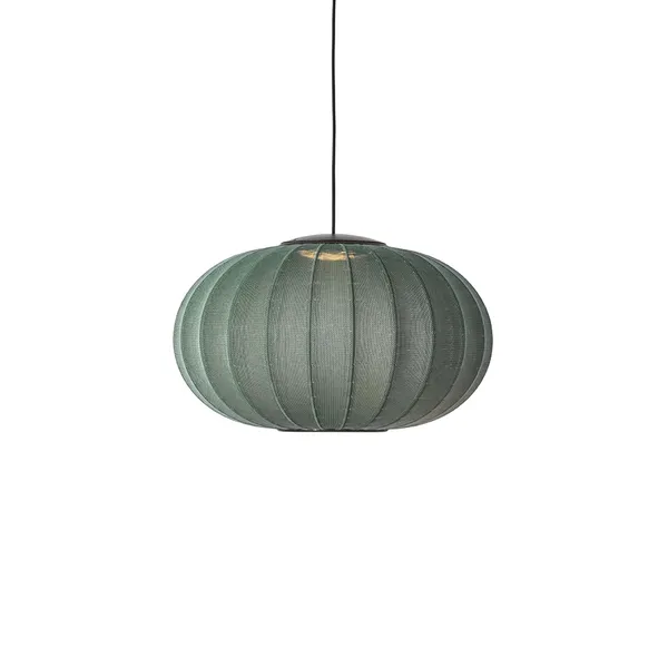 Knit-Wit Oval Pendel Ø57 Tweed Green LED