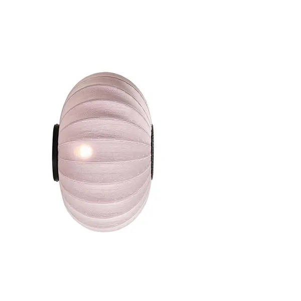 , Ovale Wandlampe Knit-Wit, Ø 57 cm , Hellrosa