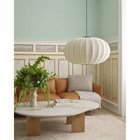 Knit-Wit Oval Pendel Ø76 Pearl White LED