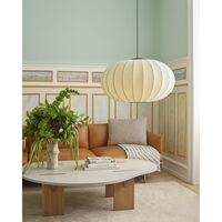 Knit-Wit Oval Pendel Ø76 Pearl White LED