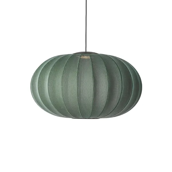 Knit-Wit Oval Pendel Ø76 Tweed Green LED
