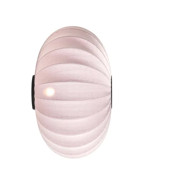 , Ovale Wandlampe Knit-Wit, Ø 76 cm , Hellrosa