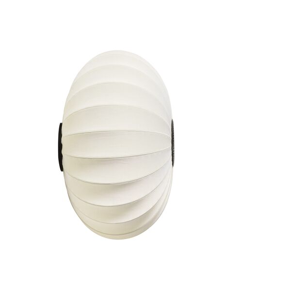 , Ovale Wandlampe Knit-Wit, Ø 76 cm , Perlweiß