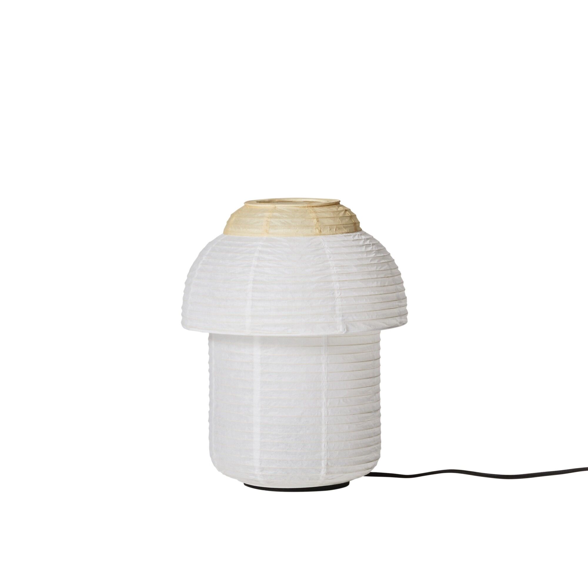 Papier Double Lampe à Poser Ø30 Jaune Doux