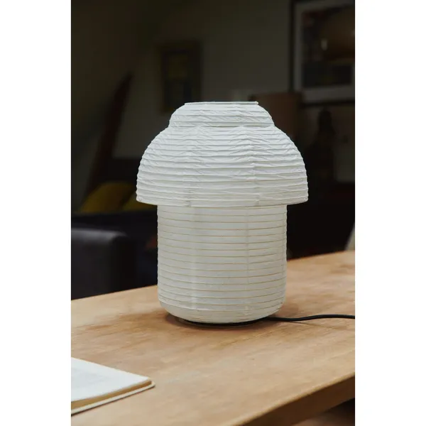 Papier Double Tischlampe Ø30 Weiß