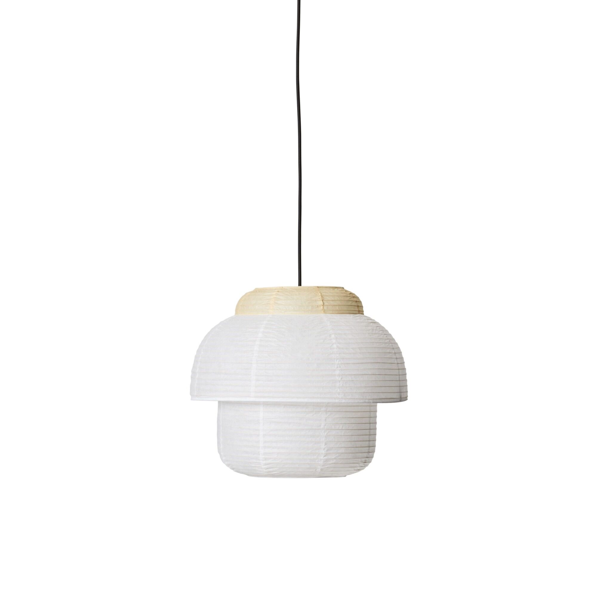 Papier Suspension Double Ø40 cm Jaune Doux