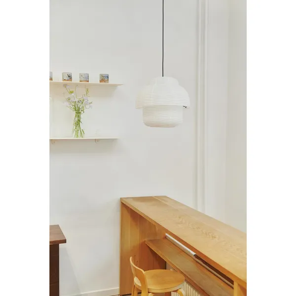 Papier Pendelleuchte Ø40 cm Weiß