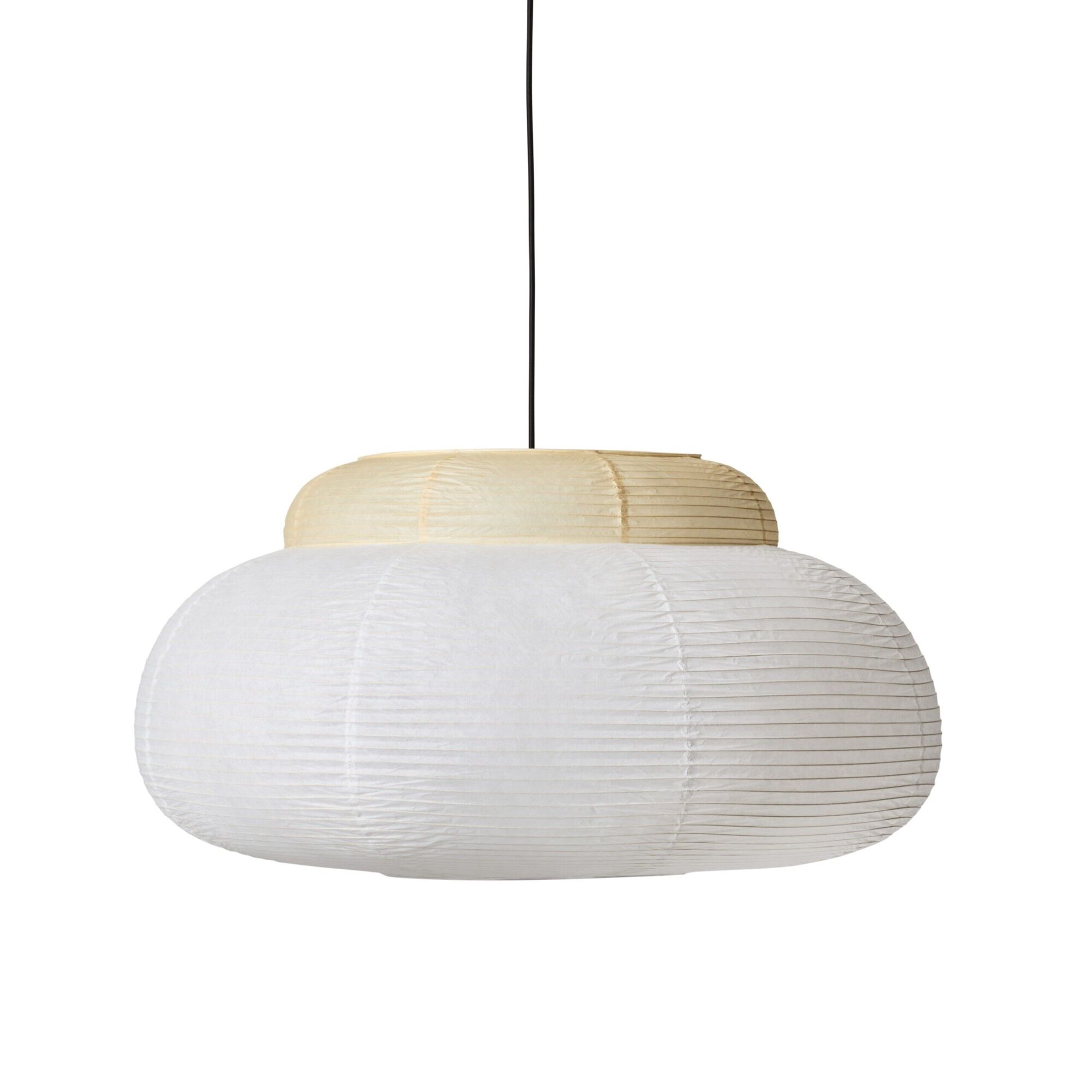 Papier Enkel Taklampe É80 cm Myk Gul
