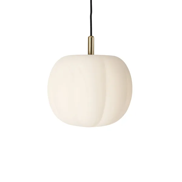 Pepo Pendant Medium Ø30 Opal White/ Brass